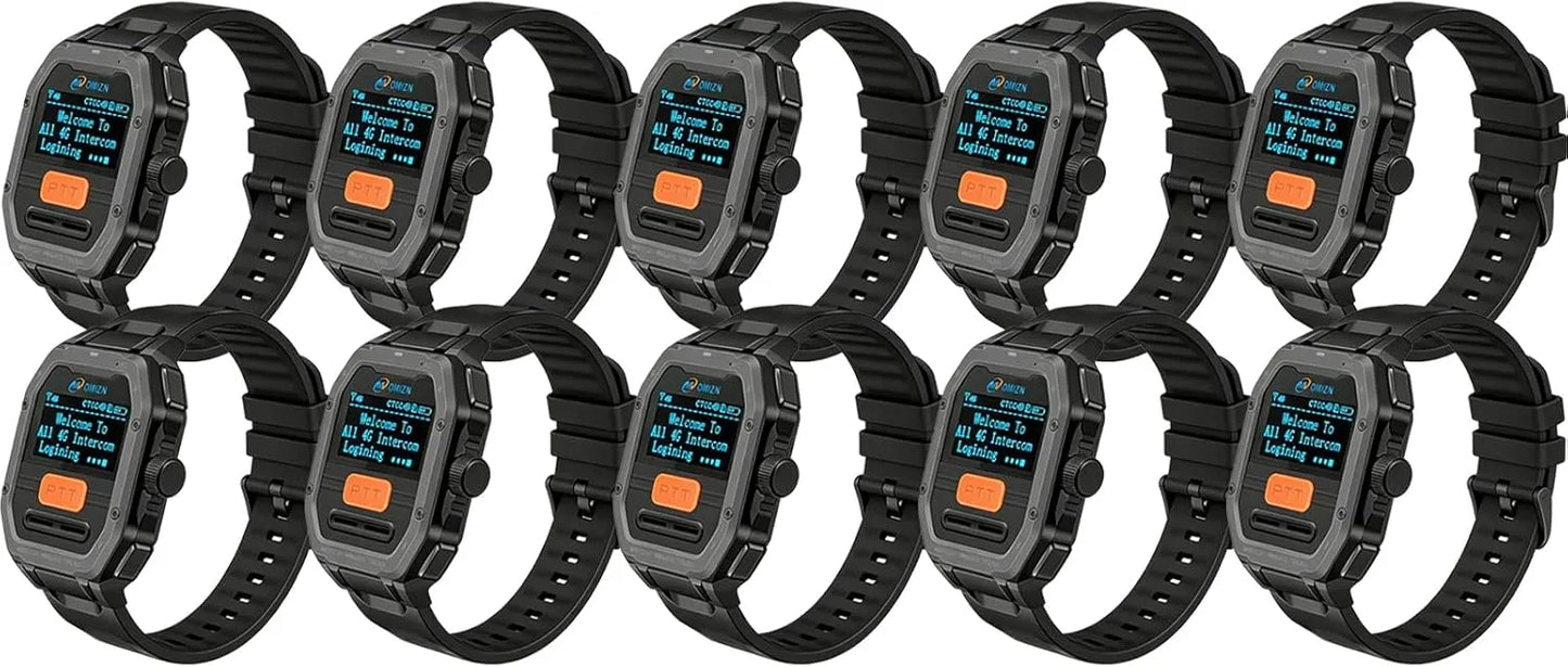 OMIZN Watch Walkie Talkie 4G Unlimited Range PoC Radios VOX Hands-Free IP65 AES256 Noise Reduction