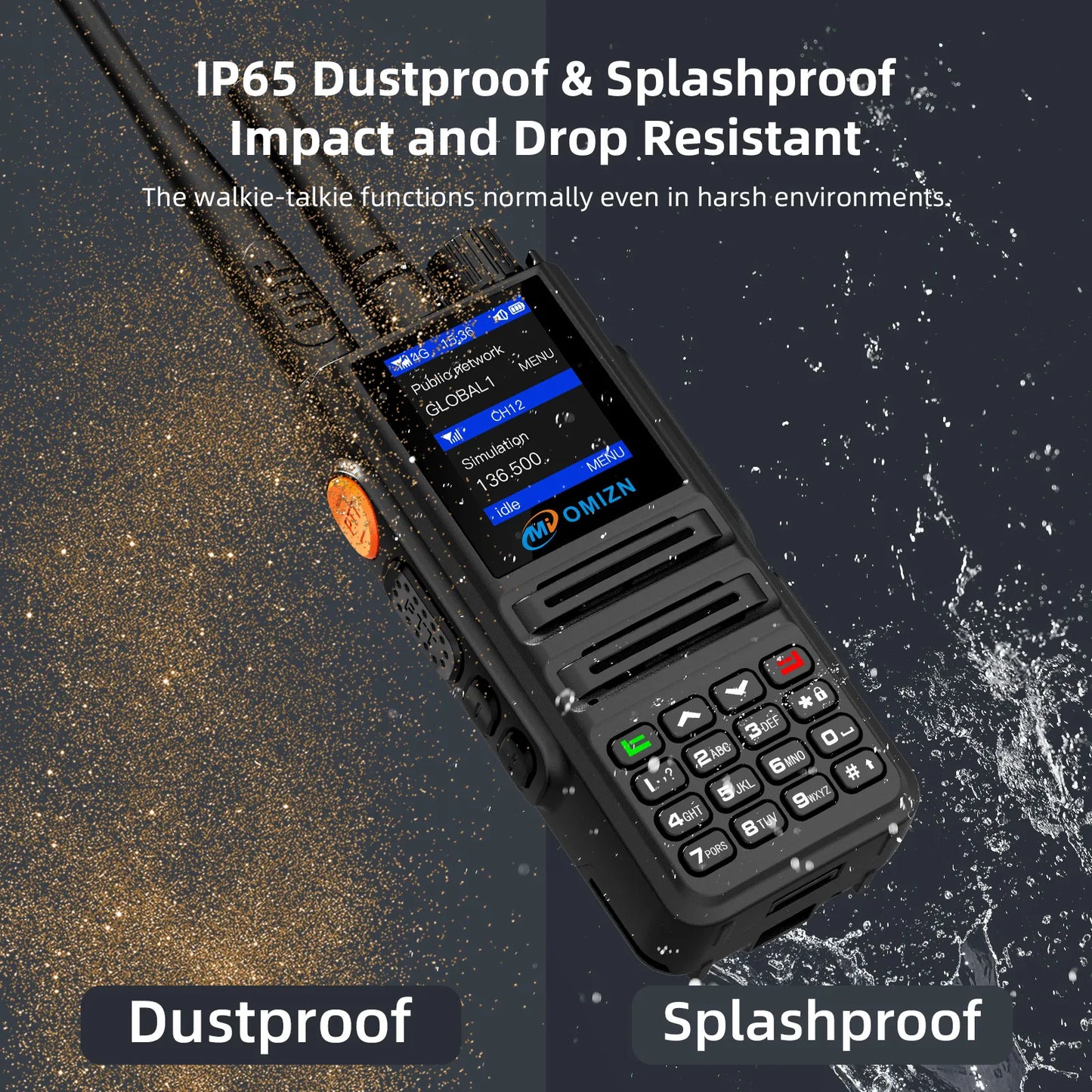 OMIZN X8 Dual Mode Walkie Talkie 4G UHF Android Unlimited Range Zello Real-PTT GPS