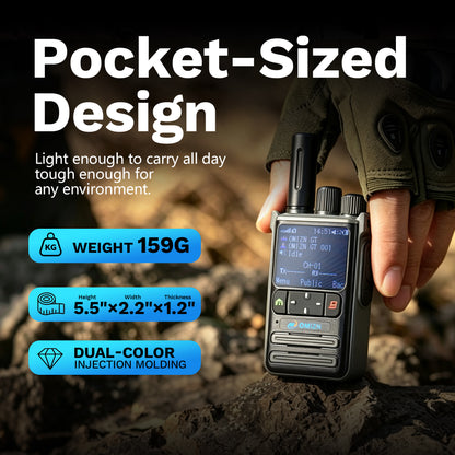 OMIZN X2 4G LTE PoC Walkie Talkie with SIM Card – Long Range Two-Way Radio