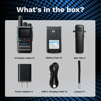 OMIZN X2 4G LTE PoC Walkie Talkie with SIM Card – Long Range Two-Way Radio
