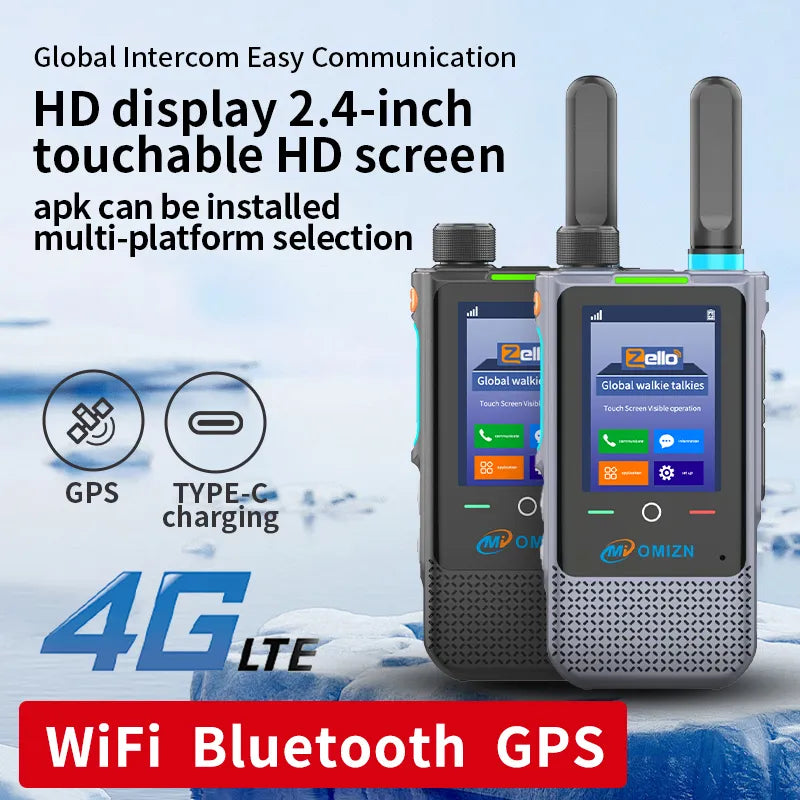 OMIZN A5 Model Global WalkieTalkie,5000 miles distance,8.1 Androidsystem 2.4 inch Touchscreen walkie-talkie