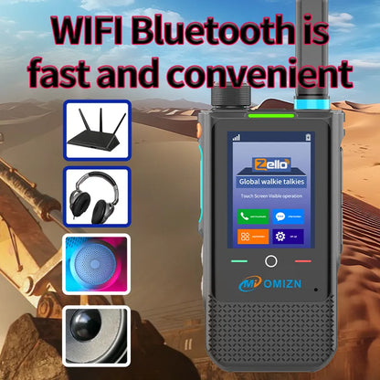 OMIZN A5 Model Global WalkieTalkie,5000 miles distance,8.1 Androidsystem 2.4 inch Touchscreen walkie-talkie