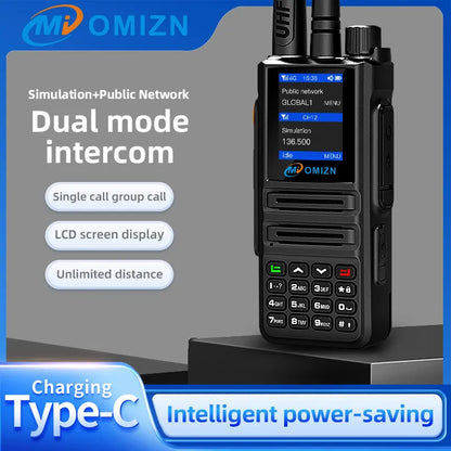 OMIZN X8 Dual Mode Walkie Talkie 4G UHF Android Unlimited Range Zello Real-PTT GPS