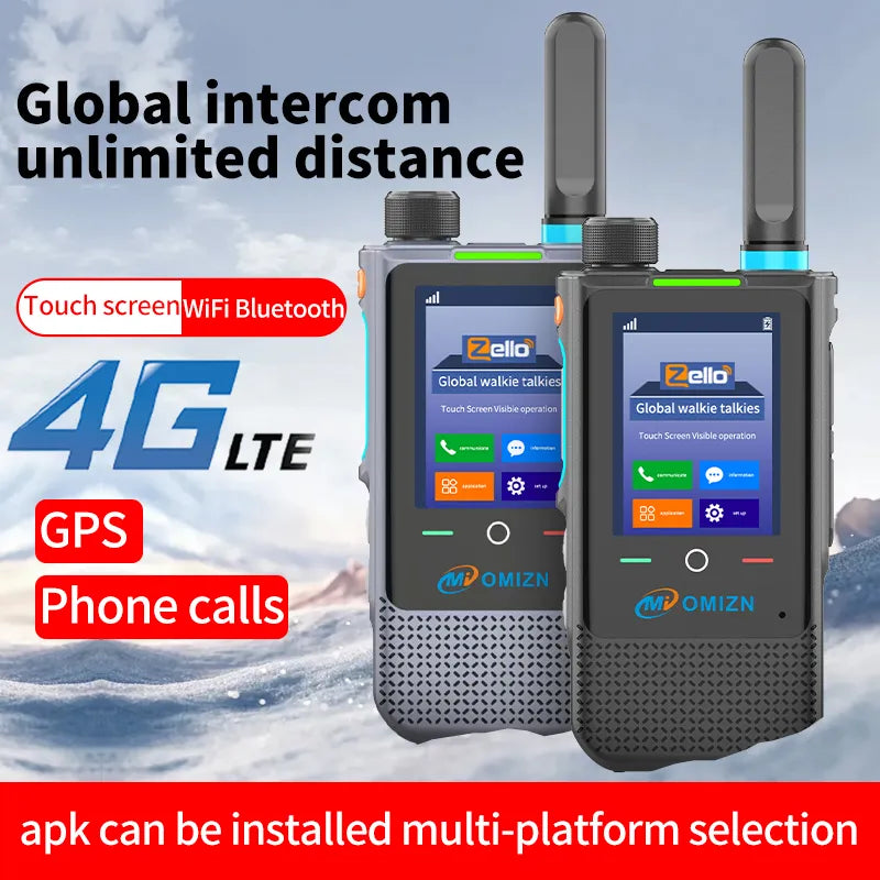 OMIZN A5 Model Global WalkieTalkie,5000 miles distance,8.1 Androidsystem 2.4 inch Touchscreen walkie-talkie