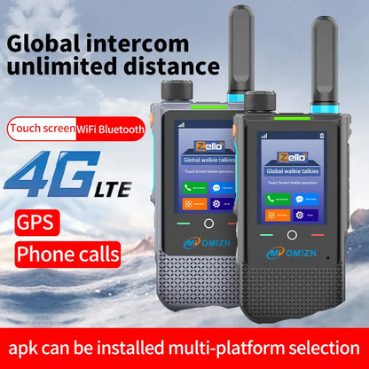 OMIZN A5 Model Global WalkieTalkie,5000 miles distance,8.1 Androidsystem 2.4 inch Touchscreen walkie-talkie