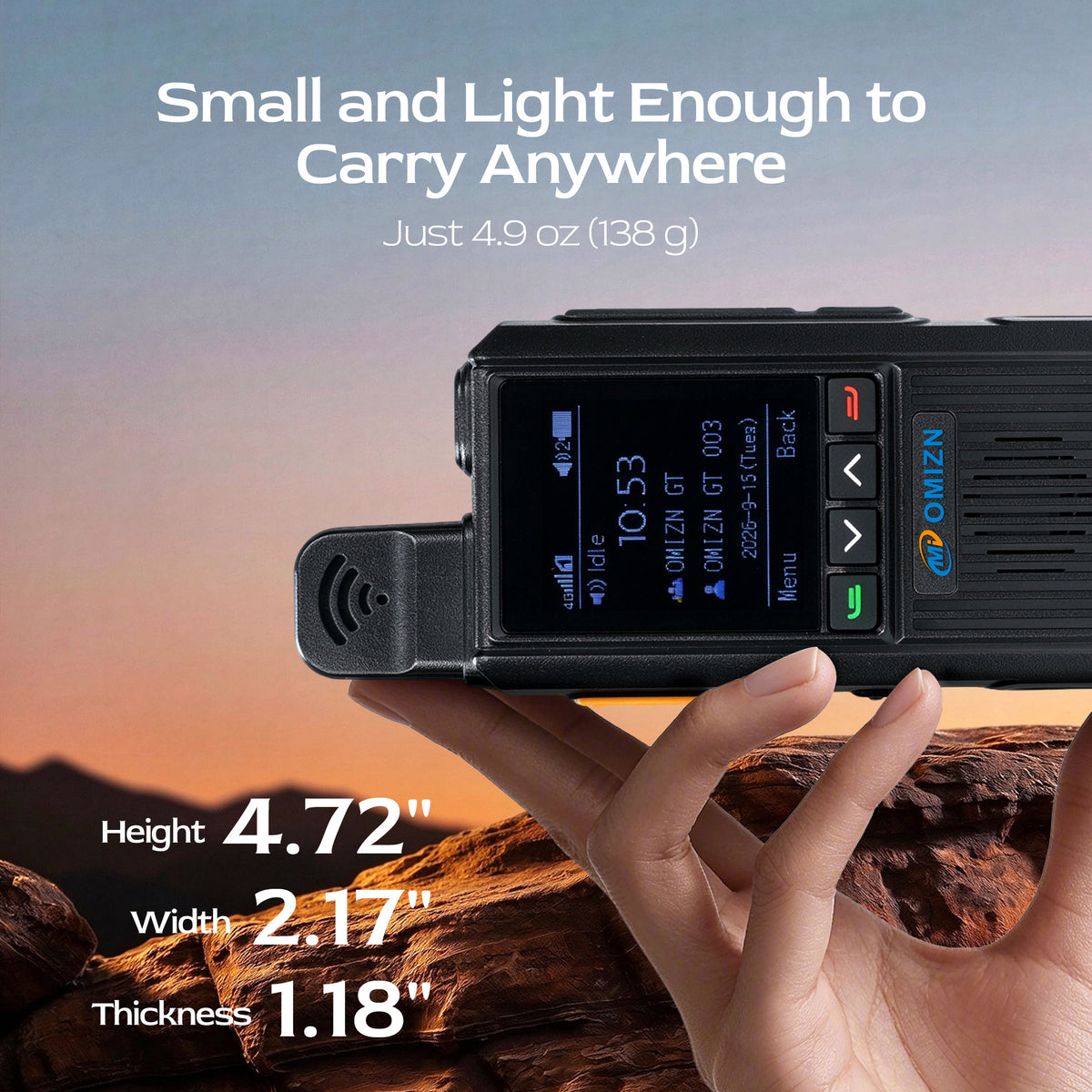 OMIZN G2 Classic Walkie-Talkie, Compacto, Resistente a los Golpes y con Sonido Potente