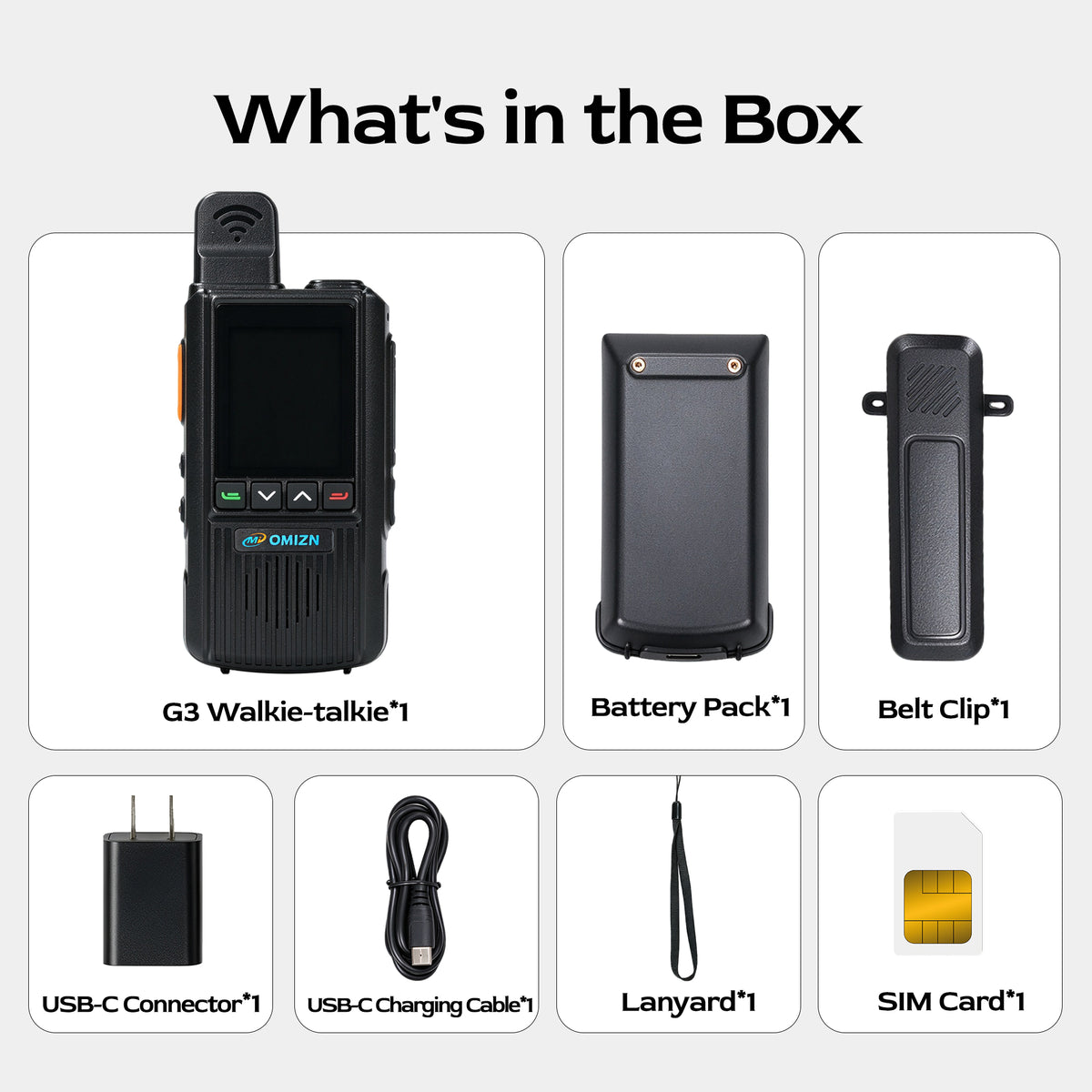 OMIZN G2 Classic Walkie-Talkie, Compacto, Resistente a los Golpes y con Sonido Potente