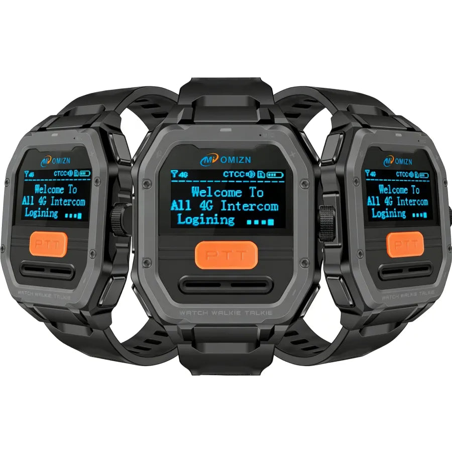 OMIZN Watch Walkie Talkie 4G Unlimited Range PoC Radios VOX Hands-Free IP65 AES256 Noise Reduction