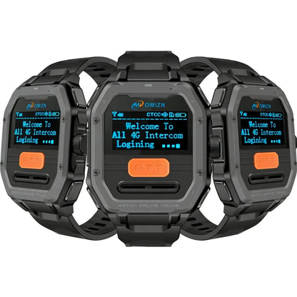 OMIZN Watch Walkie Talkie 4G Unlimited Range PoC Radios VOX Hands-Free IP65 AES256 Noise Reduction