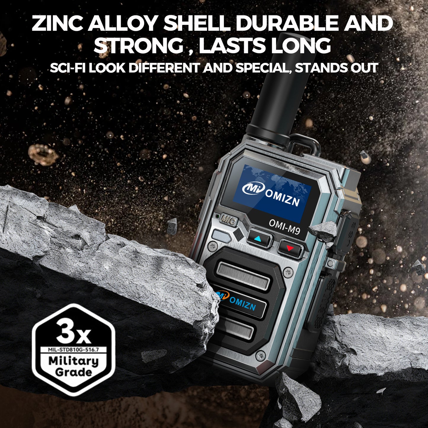 OMIZN Global walkie talkie, M9 model, supports long-distance,intercom across the country, more than 5000 kilometers, no monthly fee