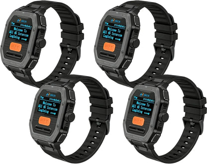 OMIZN Watch Walkie Talkie 4G Unlimited Range PoC Radios VOX Hands-Free IP65 AES256 Noise Reduction