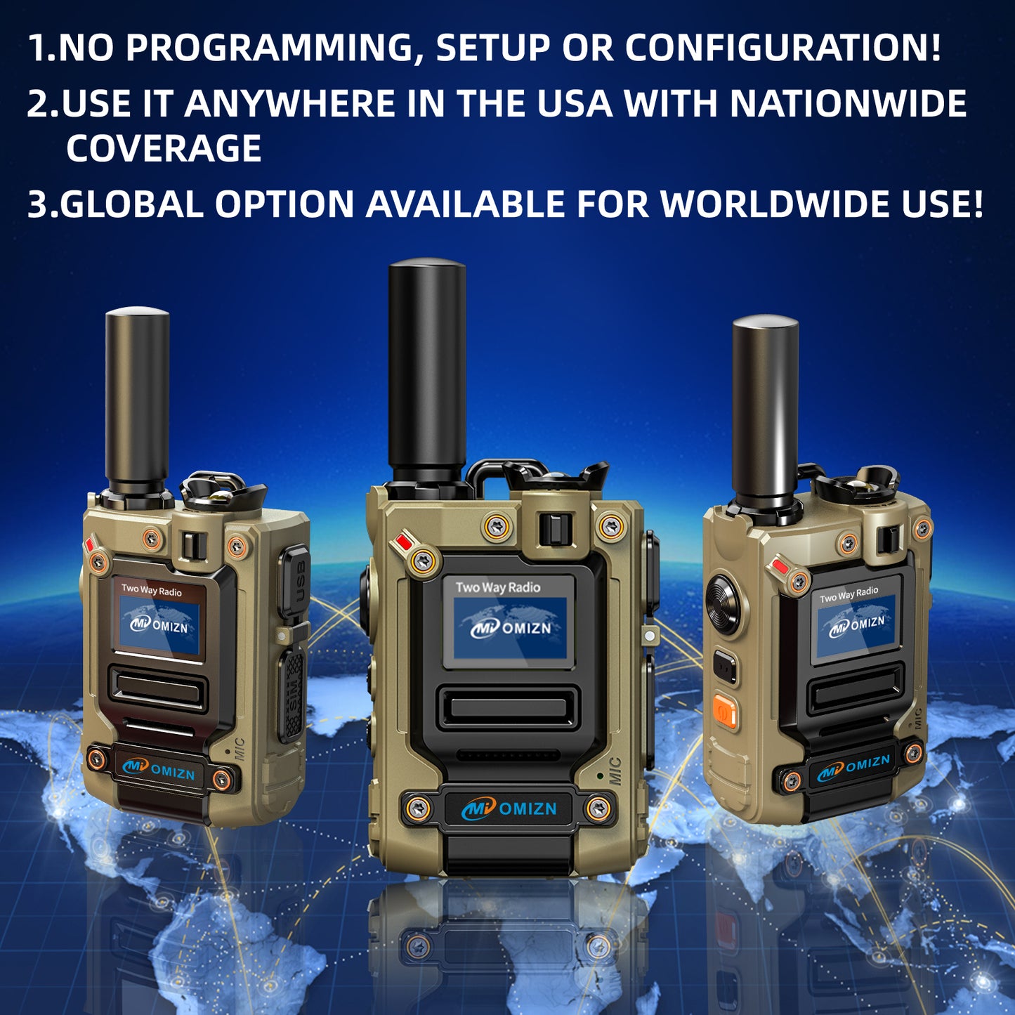 OMIZN M8 Global Walkie Talkie National 5000 kilometers public network intercom transnational intercom unlimited distance