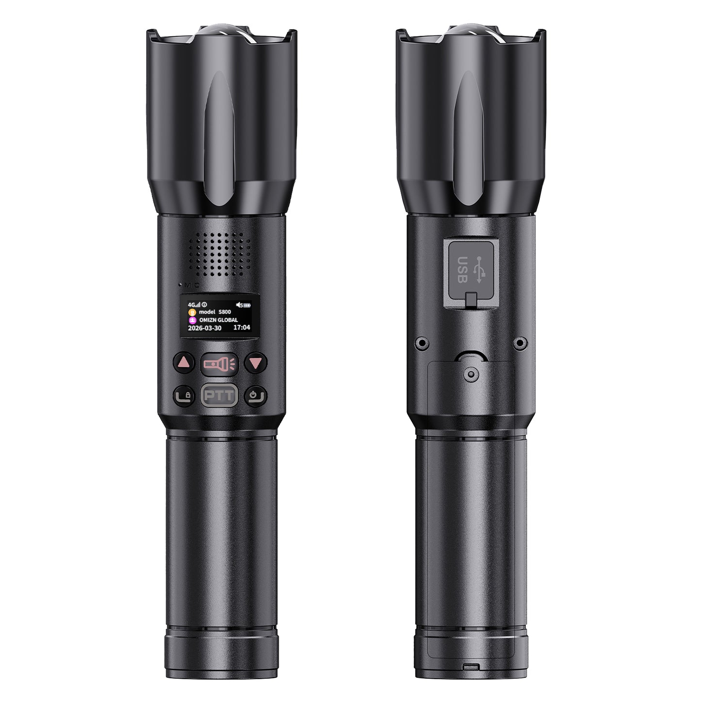 OMIZN S800 5000KM Professional Flashlight Style Two Way Radio with Power Bank Function, Long Range Walkie Talkie