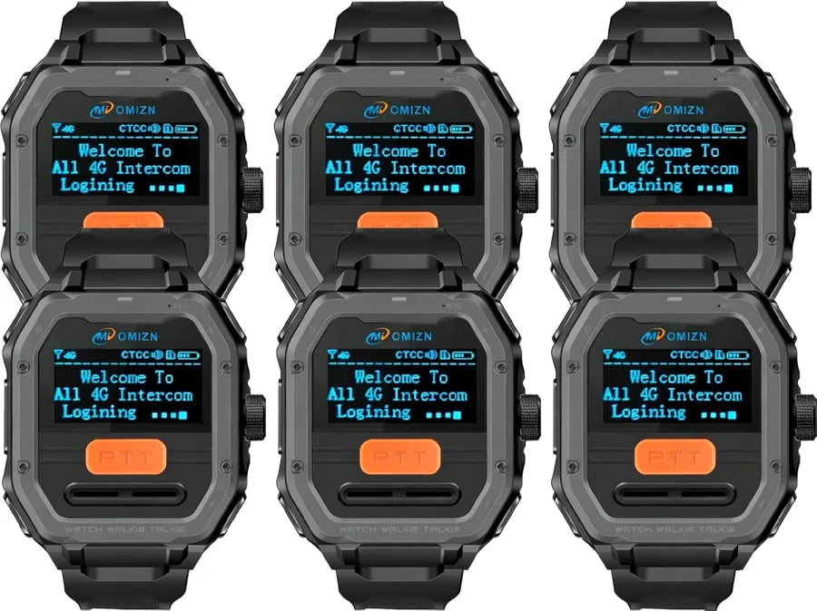 OMIZN Watch Walkie Talkie 4G Unlimited Range PoC Radios VOX Hands-Free IP65 AES256 Noise Reduction