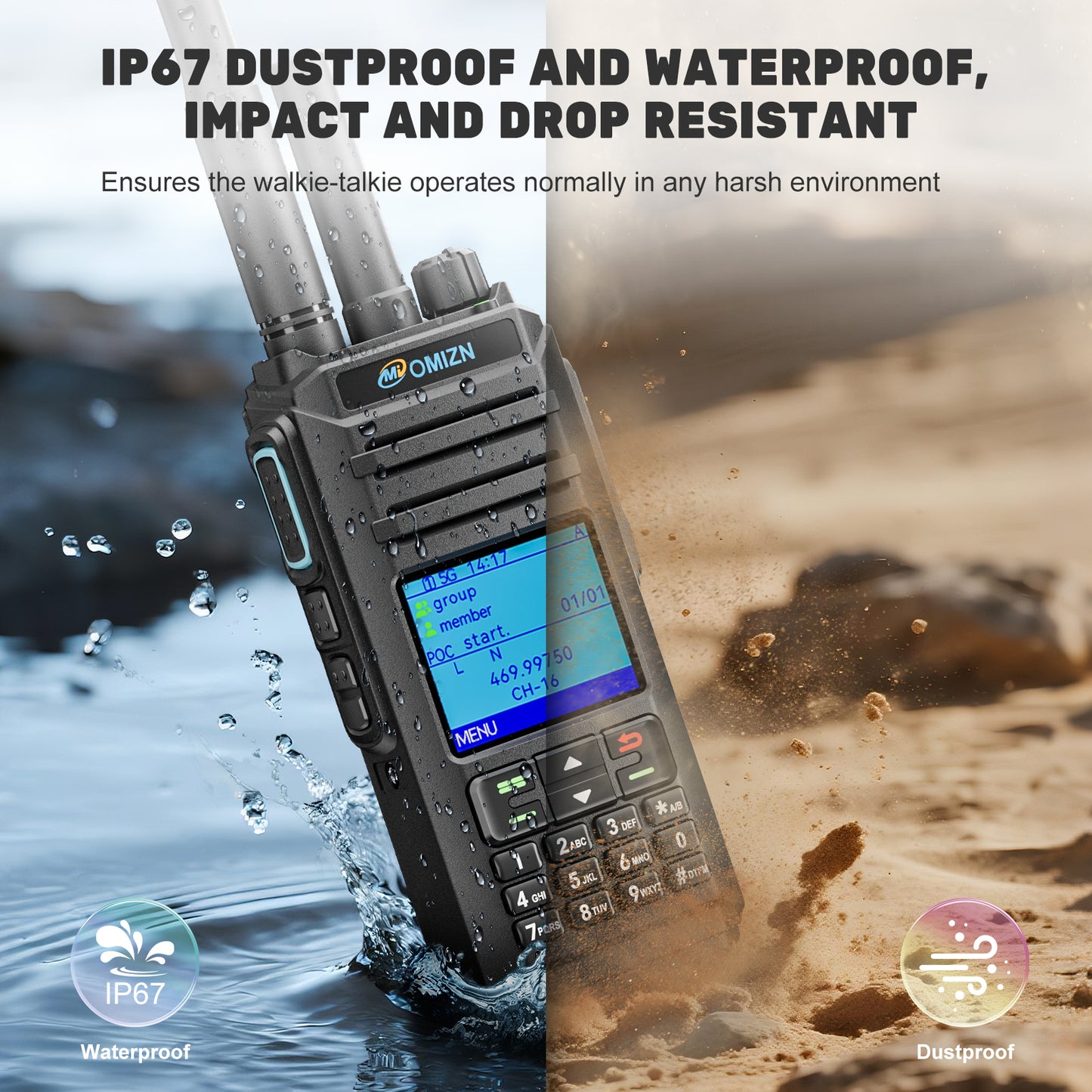 OMIZN X4 Public network+analog dual-mode intercom National distance communicable,IP67 waterproof and impact resistant,Sound loud and clear