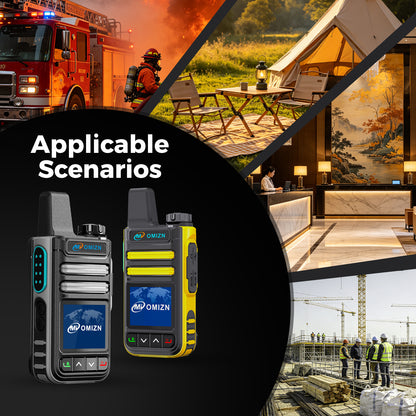OMIZN G3 4G LTE Dual SIM Walkie Talkie, Unlimited Range, Lifetime Free, IP65, AES256 Encryption, Noise Reduction