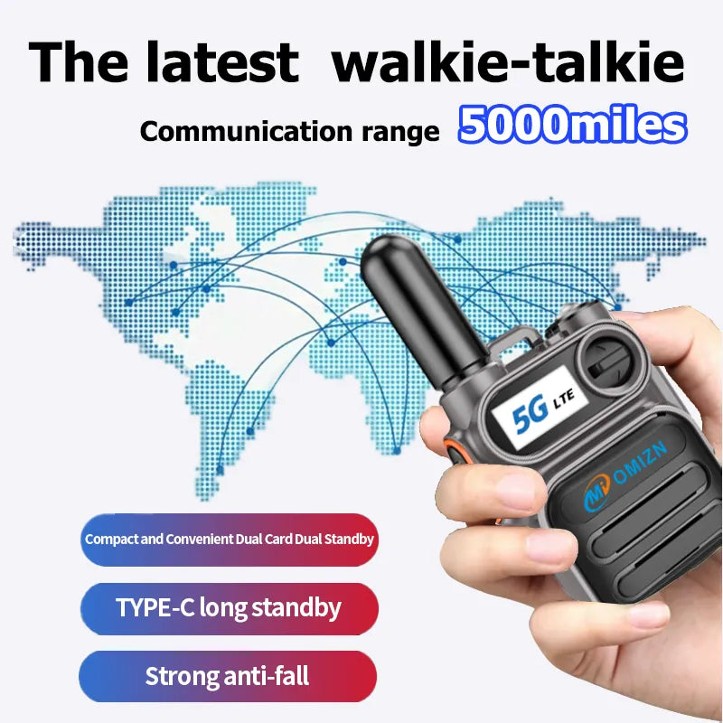 OMIZN M5 Global Walkie Talkie National 5000 kilometers public network intercom transnational intercom unlimited distance