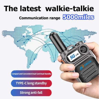 OMIZN M5 Global Walkie Talkie National 5000 kilometers public network intercom transnational intercom unlimited distance