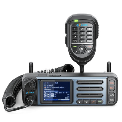 OMIZN CT5 UHF/4G Transceiver Mobile Radio Unlimited Range Dual Band 35W Android Vehicle Car Radio Zello RealPTT Repeater GPS