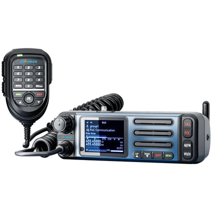 OMIZN CT5 UHF/4G Transceiver Mobile Radio Unlimited Range Dual Band 35W Android Vehicle Car Radio Zello RealPTT Repeater GPS