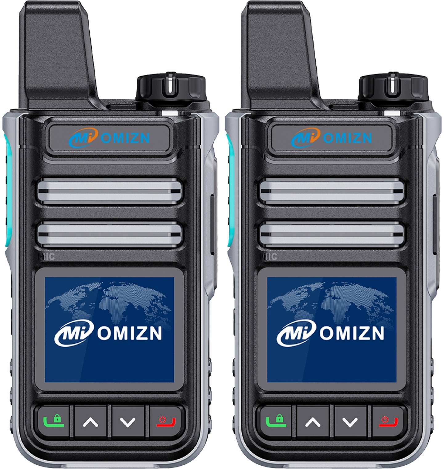 OMIZN G3 4G LTE Dual SIM Walkie Talkie, Unlimited Range, Lifetime Free, IP65, AES256 Encryption, Noise Reduction