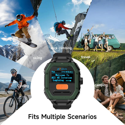 OMIZN Watch Walkie Talkie 4G Unlimited Range PoC Radios VOX Hands-Free IP65 AES256 Noise Reduction