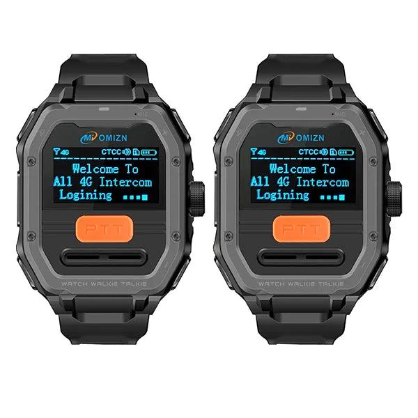 OMIZN Watch Walkie Talkie 4G Unlimited Range PoC Radios VOX Hands-Free IP65 AES256 Noise Reduction