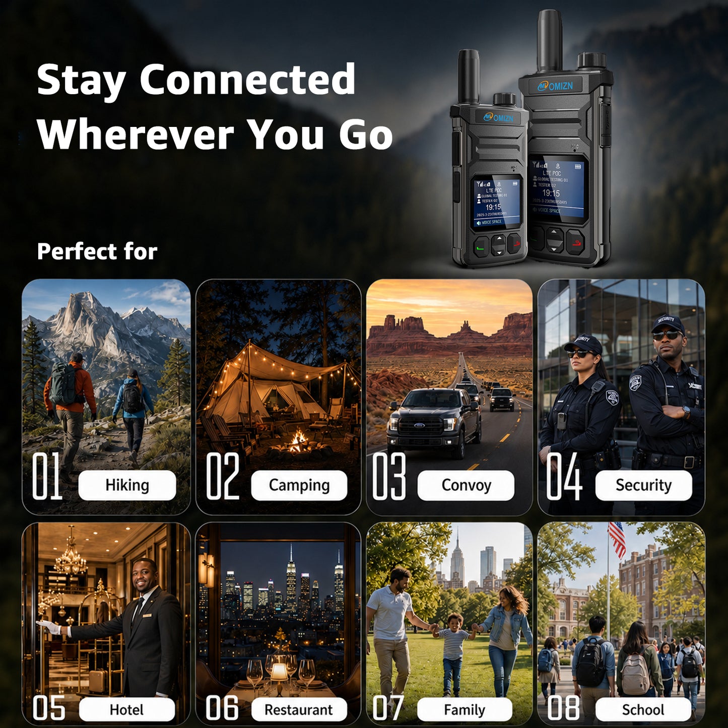 OMIZN T6 4G POC Walkie Talkie with SIM Card Unlimited Range Available Worldwide Cellula