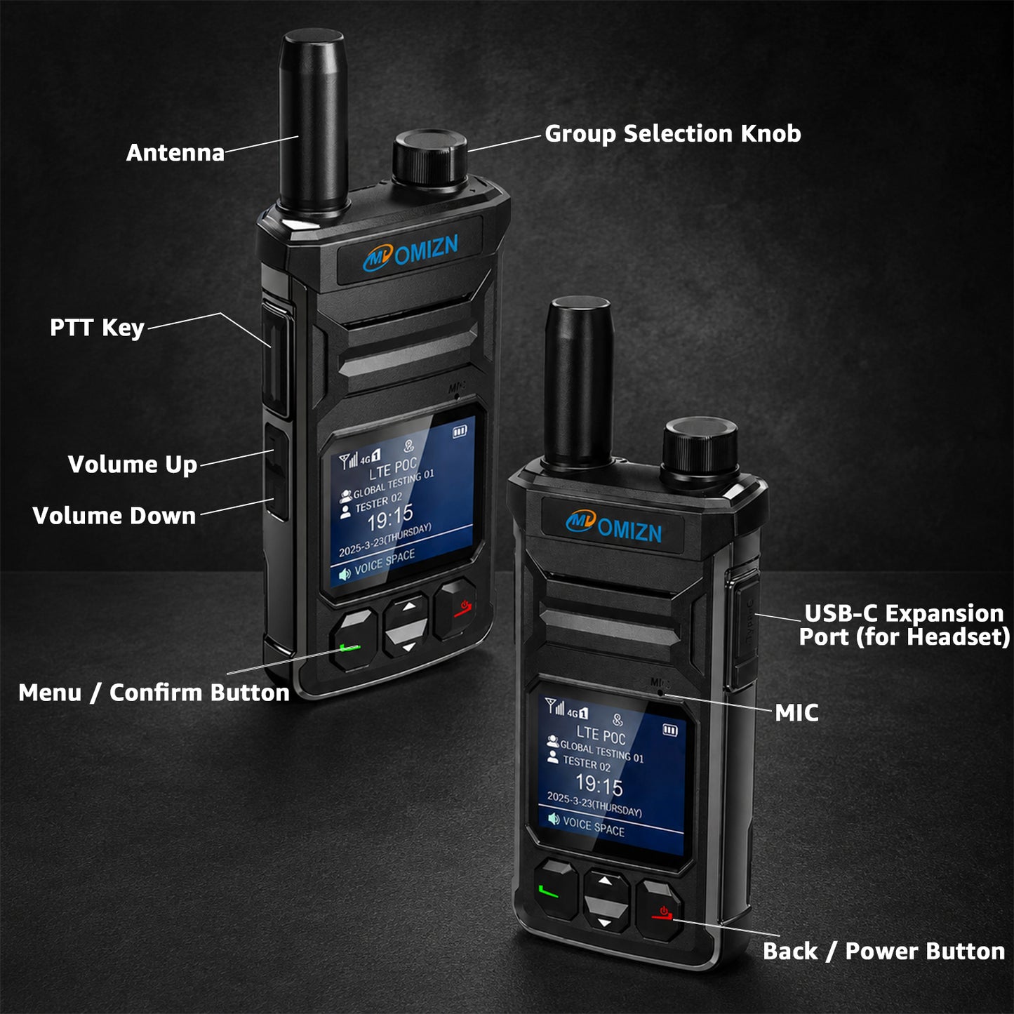 OMIZN T6 4G POC Walkie Talkie with SIM Card Unlimited Range Available Worldwide Cellula