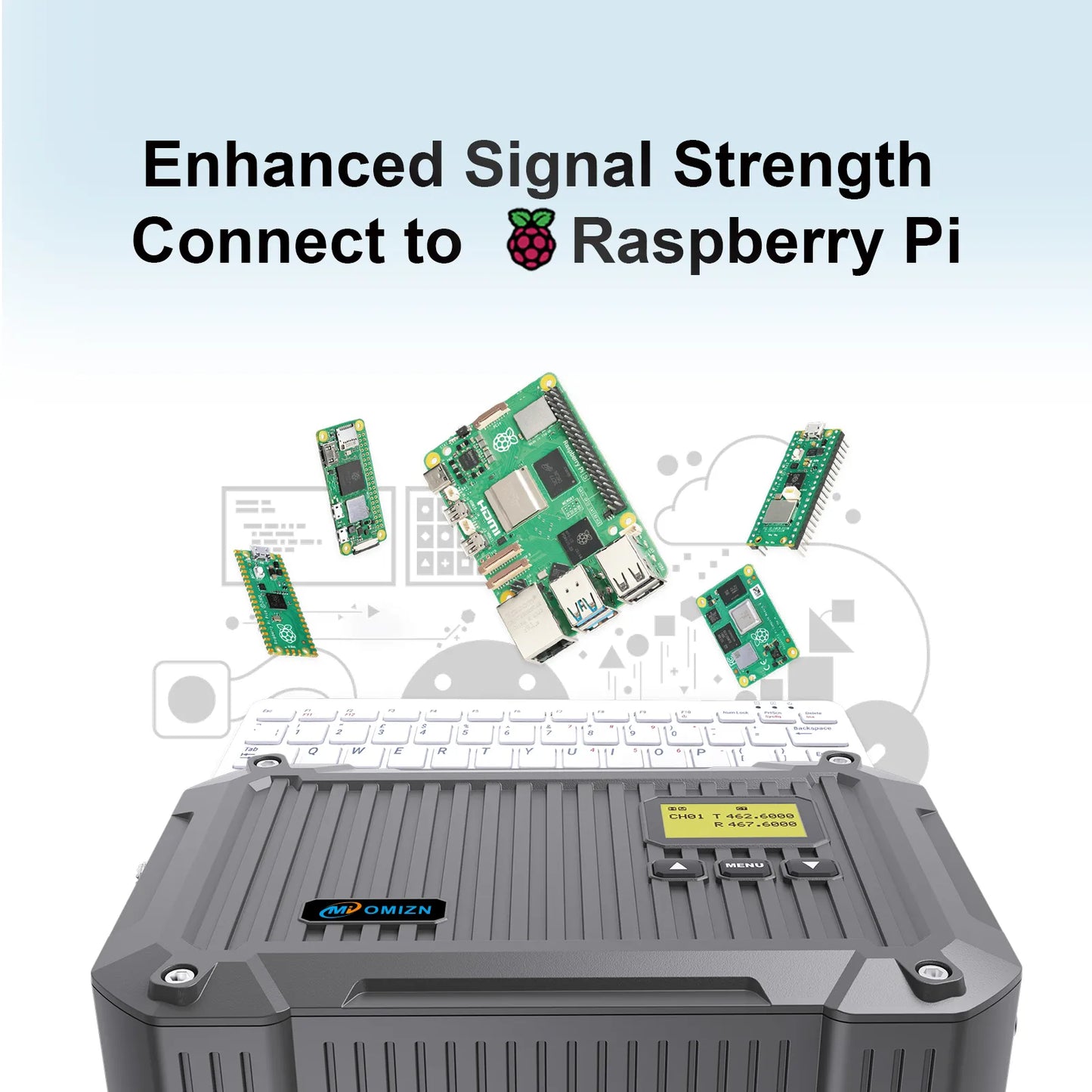 Omizn 588 GMRS Repeater, 25W High Power Full Duplex Long Range, IP66