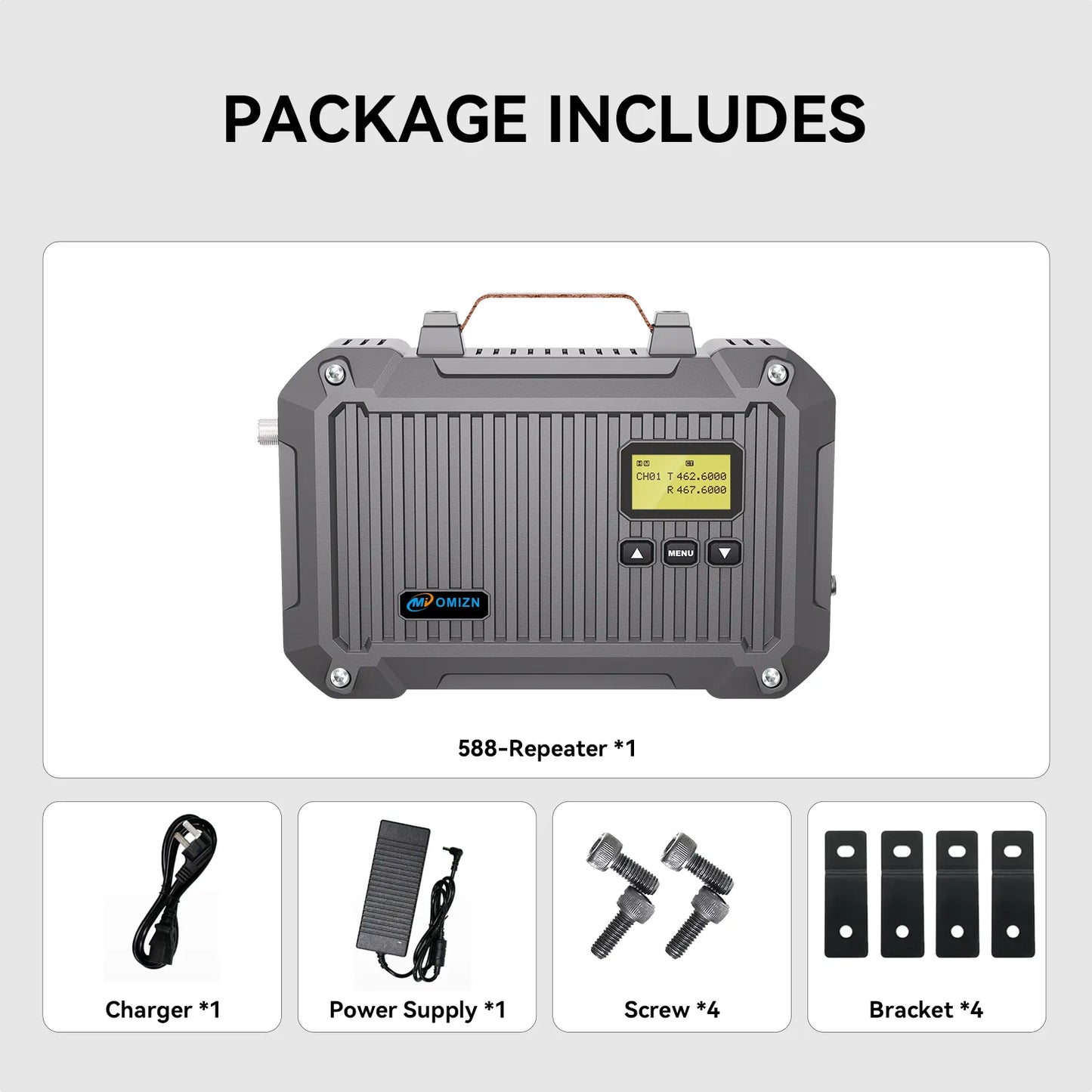 Omizn 588 GMRS Repeater, 25W High Power Full Duplex Long Range, IP66
