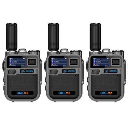 OMIZN M5 Global Walkie Talkie Unlimited Range, 4G LTE PoC Two Way Radio with AES256 Encryption Flashlight for Outdoor
