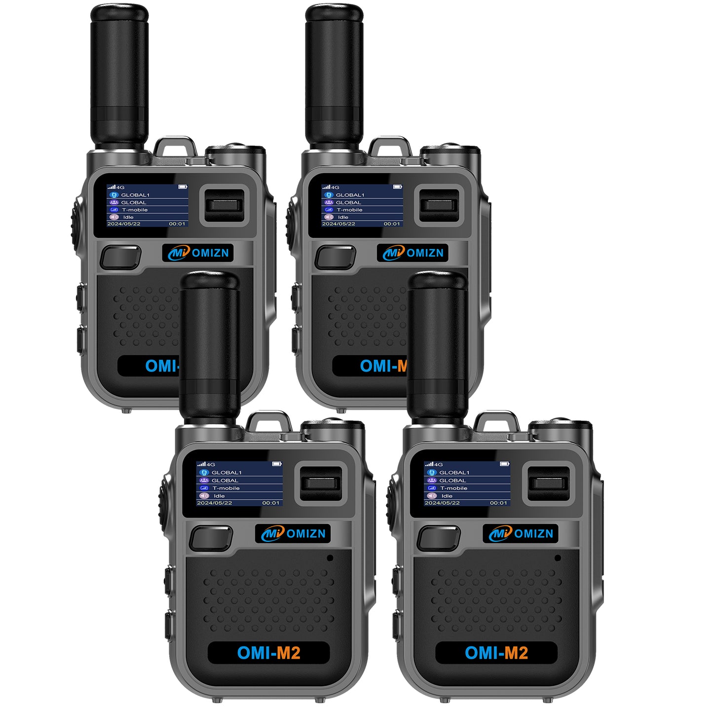 OMIZN M5 Global Walkie Talkie Unlimited Range, 4G LTE PoC Two Way Radio with AES256 Encryption Flashlight for Outdoor