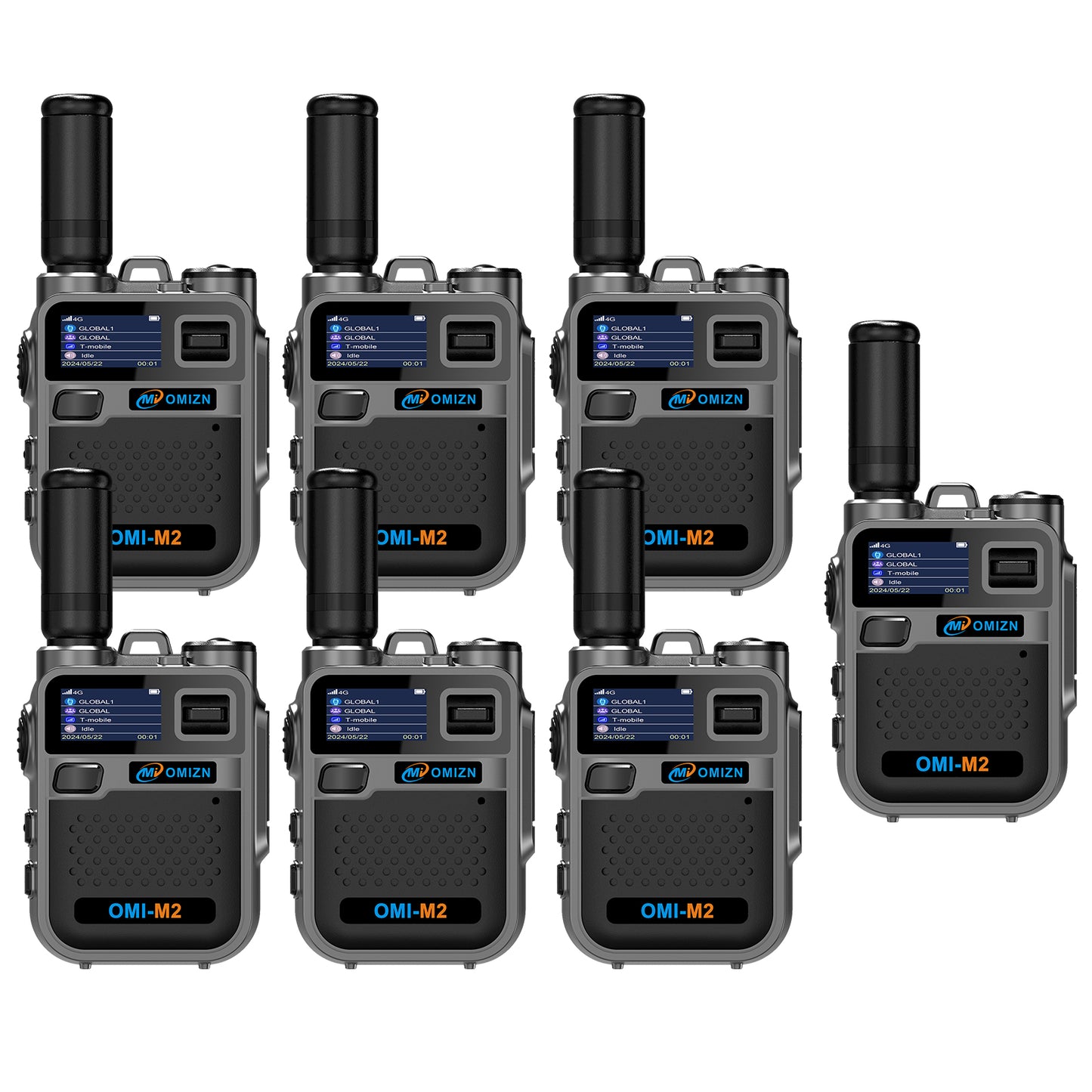 OMIZN M5 Global Walkie Talkie Unlimited Range, 4G LTE PoC Two Way Radio with AES256 Encryption Flashlight for Outdoor