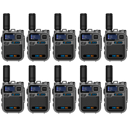 OMIZN M5 Global Walkie Talkie Unlimited Range, 4G LTE PoC Two Way Radio with AES256 Encryption Flashlight for Outdoor